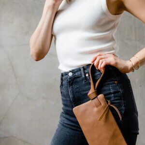 Able clutch/wristlet - whiskey color